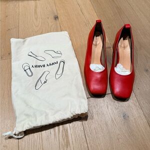 Poppy Barley Red Leather heels